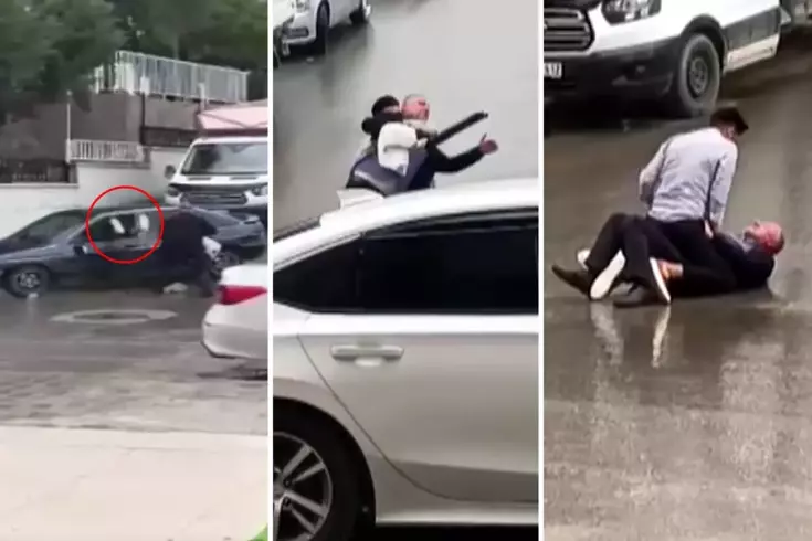 К тестю, который на него нацелил оружие, он вмешался таким образом.