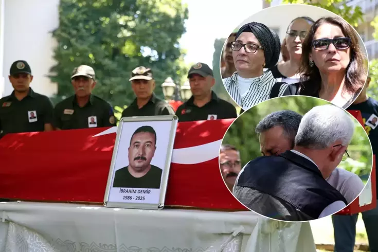 Yangın şehidi İbrahim Demir için tören! Gözyaşları sel oldu