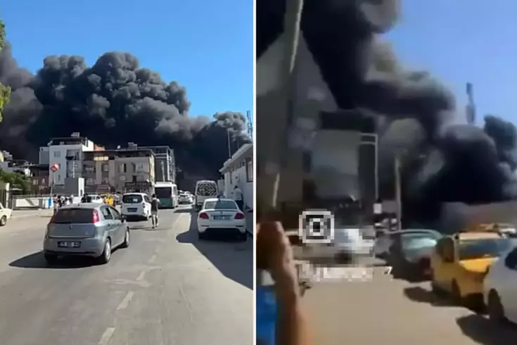 Buca'da toplanmayan çöpler alev alev yandı