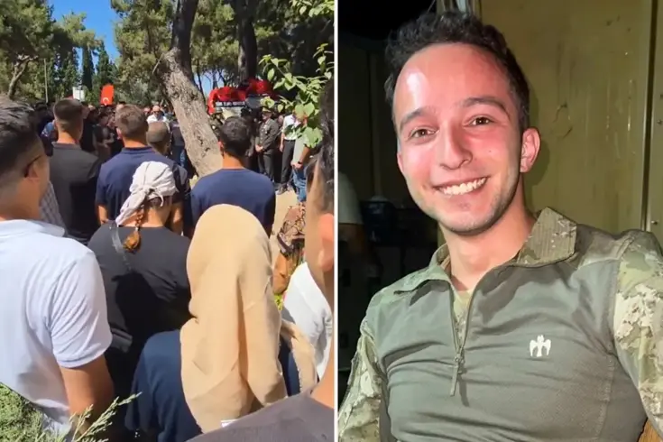 Şehit Ege Akar'ı arkadaşları Harbiye Marşı ile uğurladı