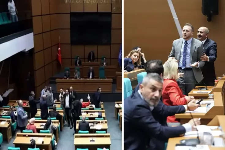Üsküdar Belediye Meclisi'nde 'baklava' gerginliği: Birbirlerinin üzerine yürüdüler