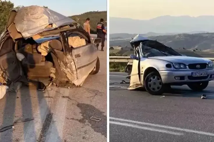 Çorum'da feci kaza! Otomobil ikiye bölündü, 11 kişi yaralandı