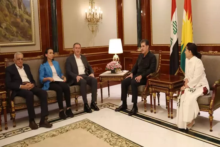 DEM Parti heyeti, IKBY Başkanı Neçirvan Barzani'yi ziyaret etti