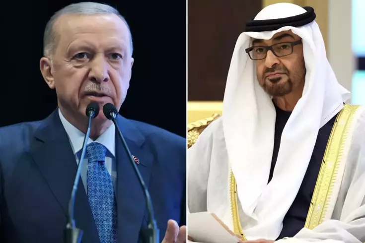 Cumhurbaşkanı Erdoğan, Al Nahyan ile görüştü. 

Русский перевод: Президент Эрдоган встретился с Аль Нахьяном.