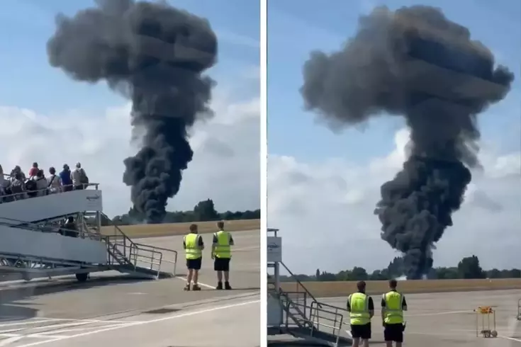 Londra'da yolcu uçağı piste çakıldı!