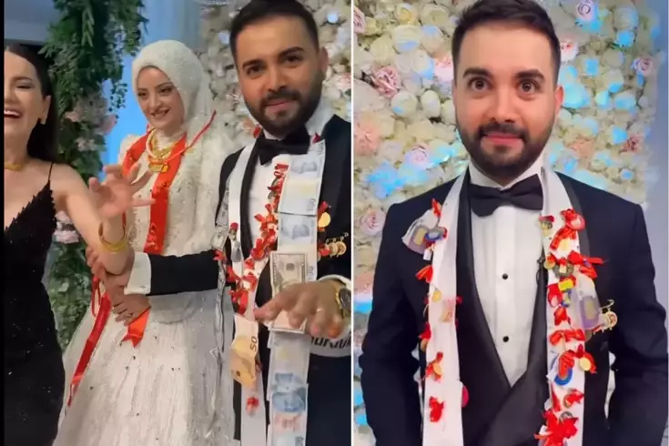 Kadir Ezildi'nin görkemli düğününde adeta altın yağdı