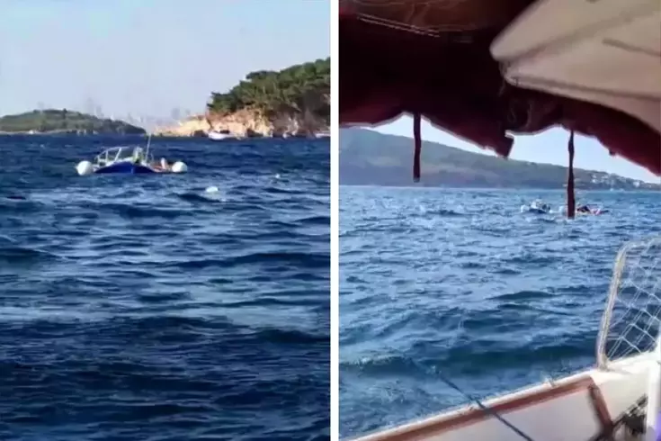 Heybeliada'da tekne kazası! Denize düşen 7 kişi kurtarıldı