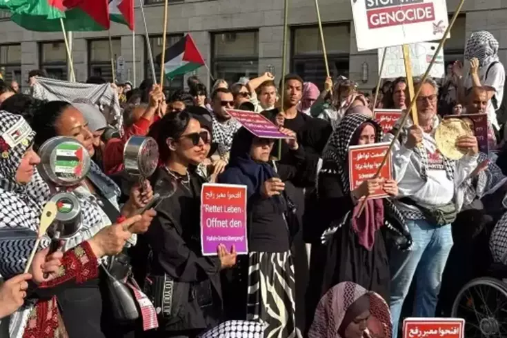 Berlin'de Gazze için gösteri: Refah Sınır Kapısı'nı açın