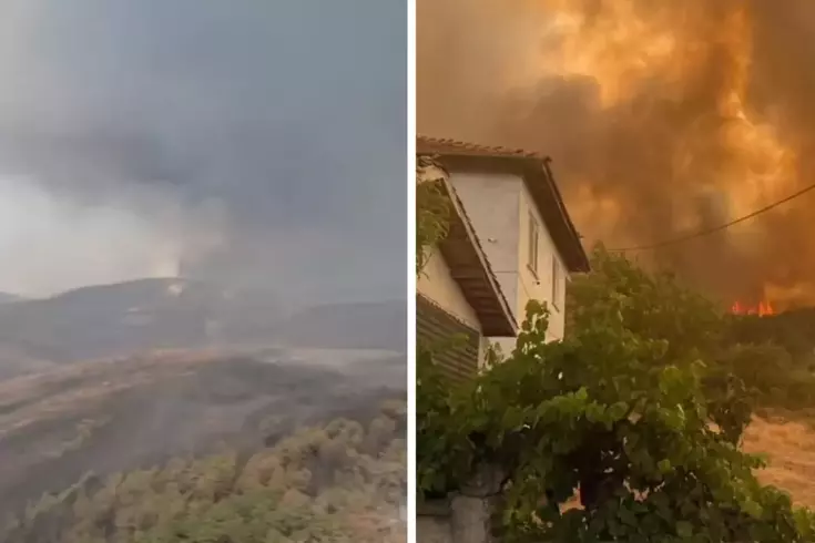 Bursa'dan ürküten görüntü! Yangın anları dron kamerasına böyle yansıdı