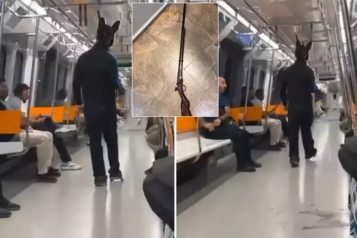 İstanbul metrosunda panik anları! Tavşan kostümlü tüfekli genç gözaltına alındı
