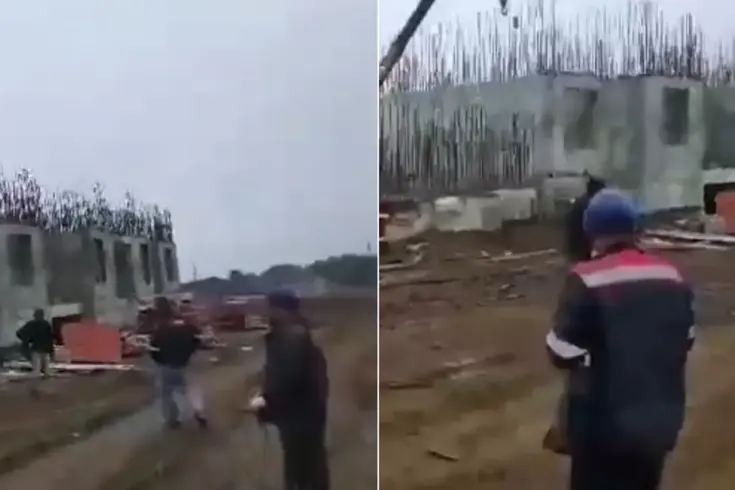Türk işçiler, 8.8'lik deprem anını kaydetti