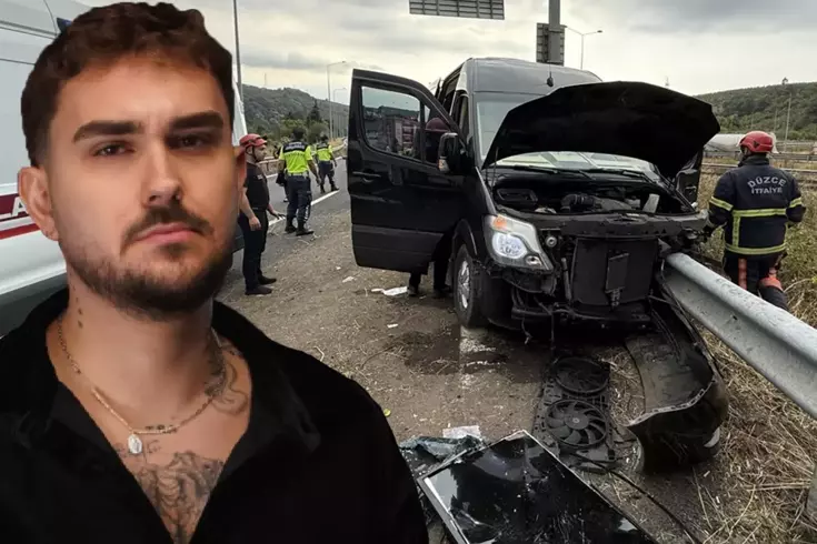 Minibüs bariyere saplandı, ünlü müzisyen Çağan Şengül ve 6 kişi yaralandı