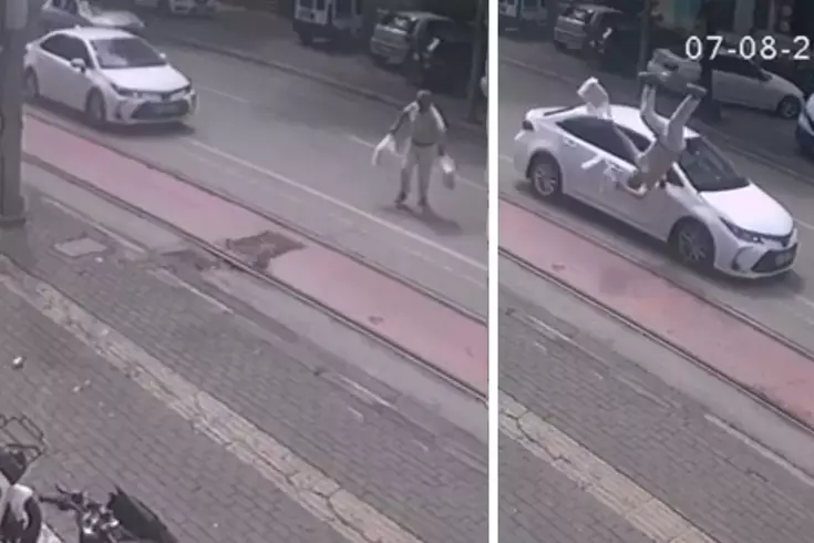 Market alışverişinden çıktı, hastanelik oldu