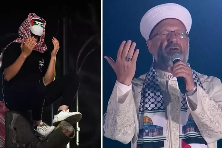 Diyanet İşleri Başkanı Ali Erbaş, Gazze'deki zulmün sona ermesi için binlerce kişiyle dua etti