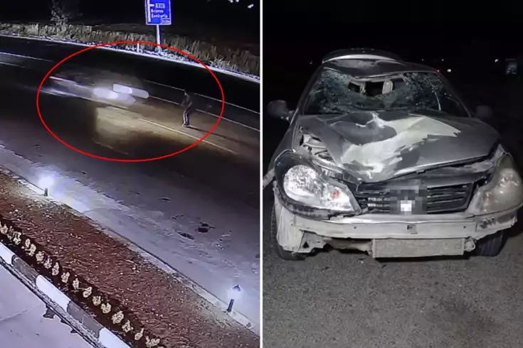 Karşıya geçerken araba çarptı! Metrelerce savrulan adam hayatını kaybetti