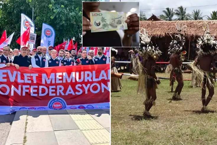 Eylem yapan memurlardan bir garip talep: Teklif edilen zam, Papua Yeni Gine Kinası ile verilsin