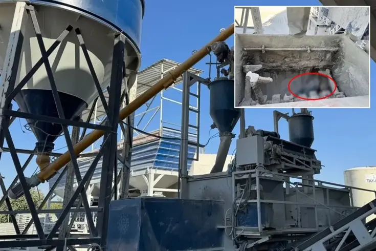 Beton mikserine düşen işçi feci şekilde can verdi