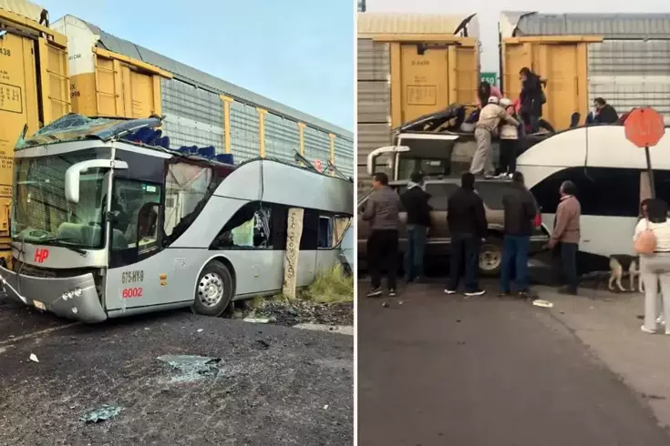 Meksika'da yolcu otobüsü ile yük treni çarpıştı: 8 ölü, 45 yaralı
