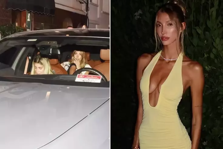 Şevval Şahin eğlenceye 'Resmi Hizmete Mahsustur' yazılı araçla çıktı