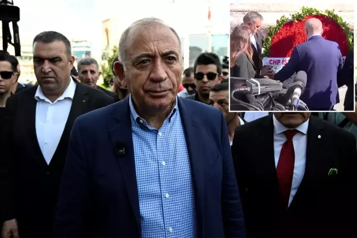 Gürsel Tekin'e soğuk duş! Taksim Cumhuriyet anıtına bıraktığı çelenk kaldırıldı
