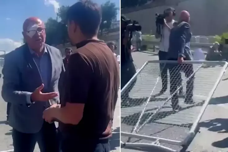 Mahmut Tanal gözü bandajlı halde polis barikatlarını yıktı
