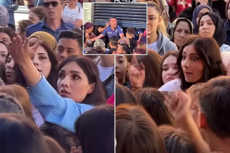 Mağaza açılışında izdiham! Polis ezilme tehlikesi yaşadı