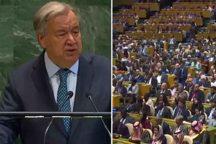 Tarihi oturumda BM Genel Sekreteri Guterres'in sözleriyle salon buz kesti