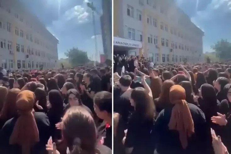 Tepki çeken atama! Okul önünde toplanan öğrenciler Tacizci istemiyoruz sloganı attı