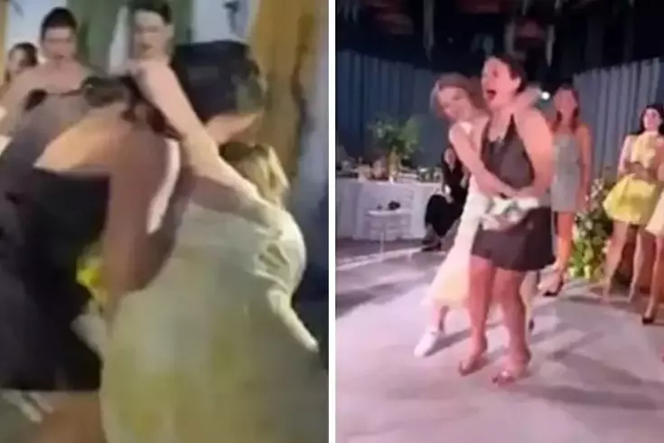 Düğünde çiçek kapma yarışı kavgaya dönüştü