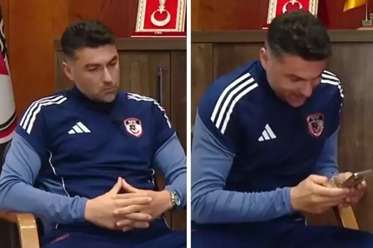 Canlı yayında konuşan Burak Yılmaz'ın telefonuna sürpriz mesaj! Bakın kimden