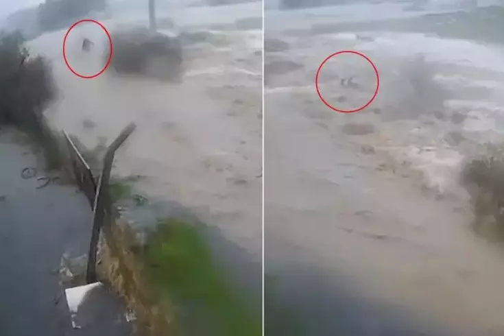 Sele kapılan Bülent Kaptanoğlu'nun son anları kamerada! Ne yapsa kurtulamadı