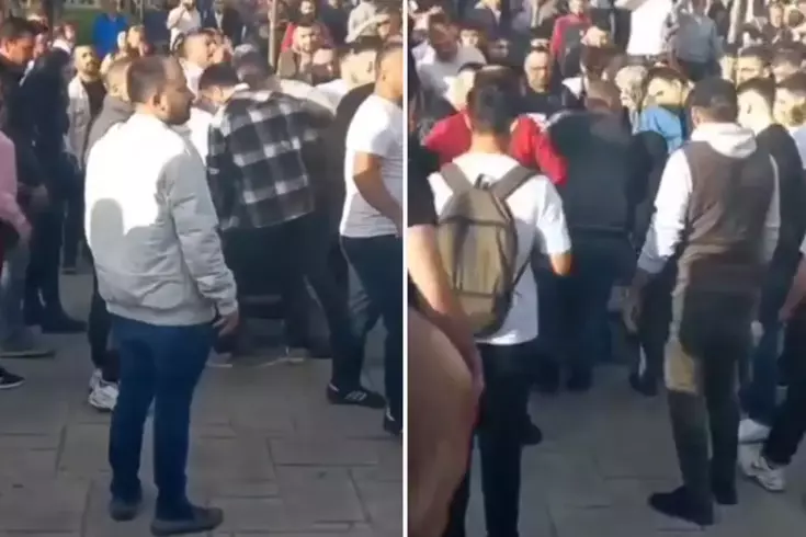 تم اعتقال المشتبه به الذي قام بالتحرش اللفظي بفتاتين في المدرسة الثانوية وهدد التجار بسكين.