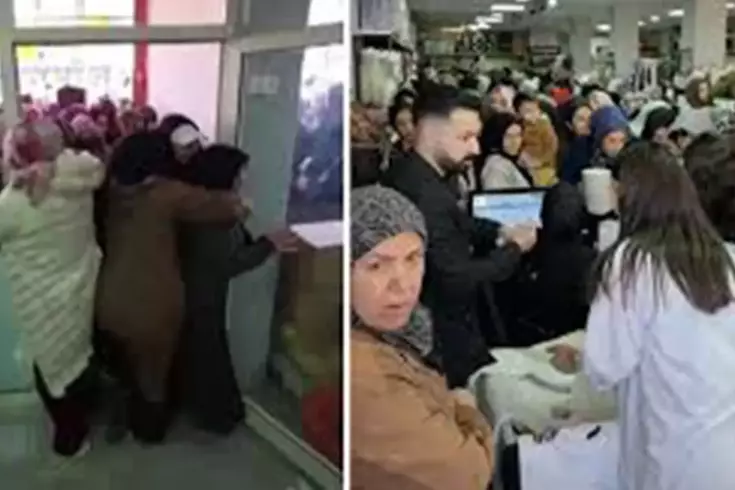 Ucuzluğu gören kadınlar ezilme tehlikesi atlattı