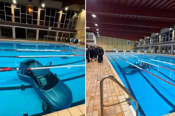 Fransa'da anne ve kızı havuzun dibini boyladı