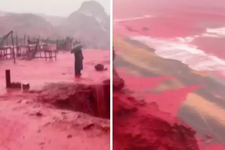 Nedeni de belli oldu! Dünyaca ünlü ada kırmızıya büründü