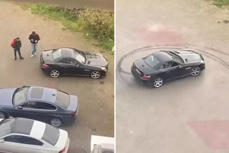 Özel hastanede skandal görüntüler! Hastaya ait milyonluk araçla drift attı