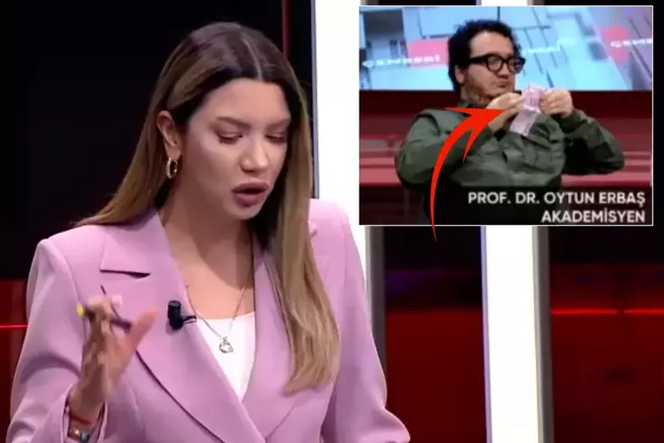 Canlı yayına damga vuran an: Cebinden çıkarıp saymaya başladı