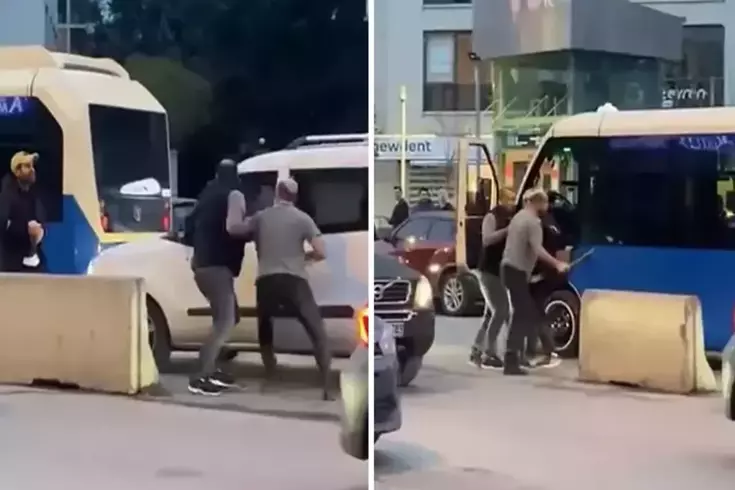 Eline aldığı sopayla trafikte dehşet saçtı