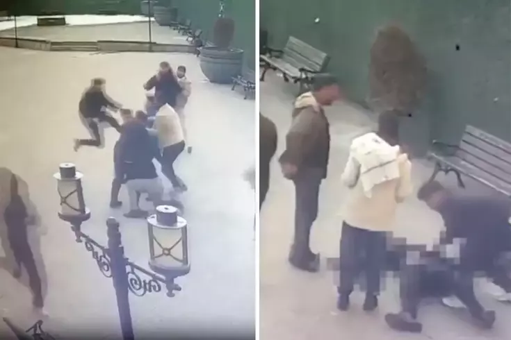 Kavga değil meydan savaşı! İşte dehşet görüntüleri