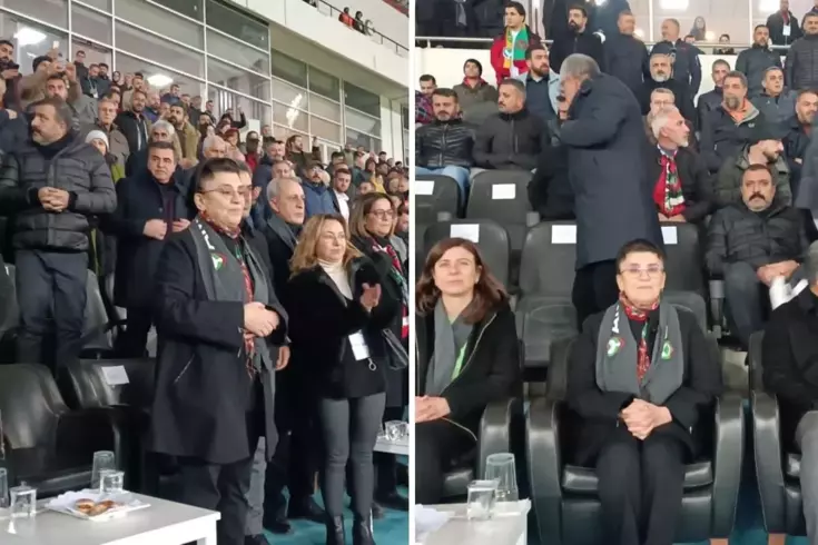Leyla Zana Amedspor maçında! Ayakta alkışlandı