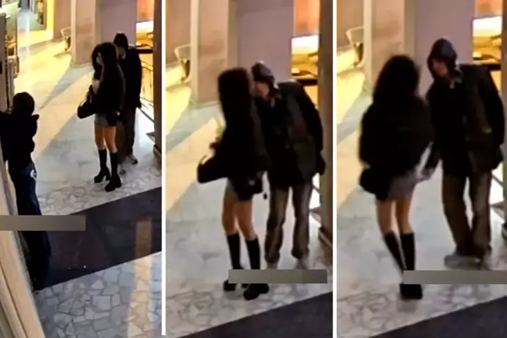 İş yerine girmek için bekleyen kadına akılalmaz taciz