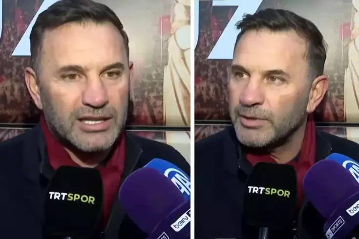 Okan Buruk, Filistin'e destek için Galata Köprüsü'nde düzenlenen yürüyüşe katıldı