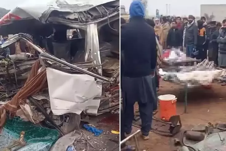 Otobüs ile minibüs kafa kafaya çarpıştı! 14 kişi öldü, 16 kişi yaralandı