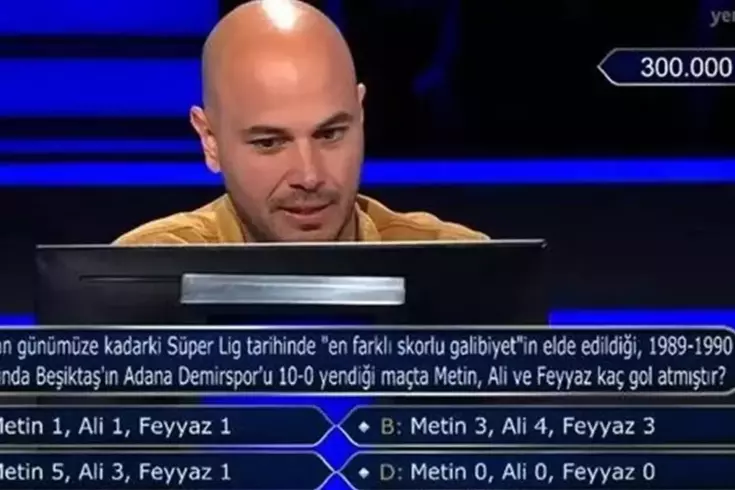 Kim Milyoner Olmak ister'e damga vuran 300 bin lira değerindeki soru! Şıklara dikkat