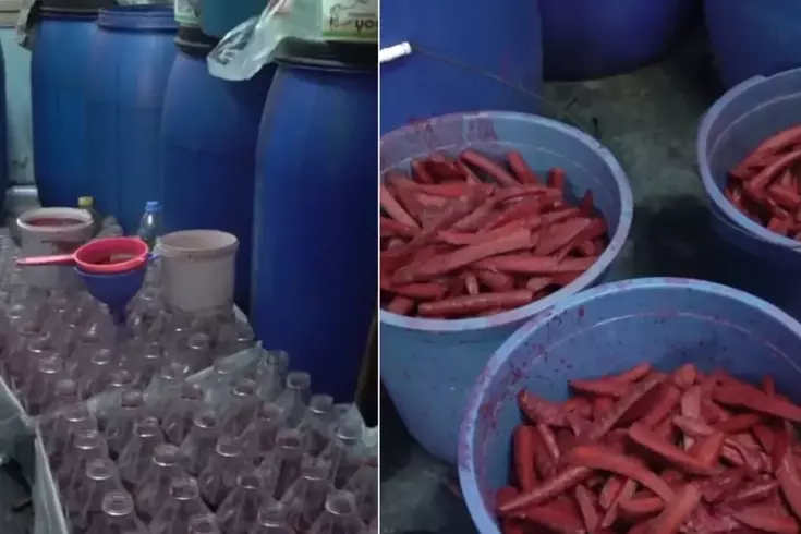 İmalathanede mide bulandıran görüntü! Zabıta bile isyan etti