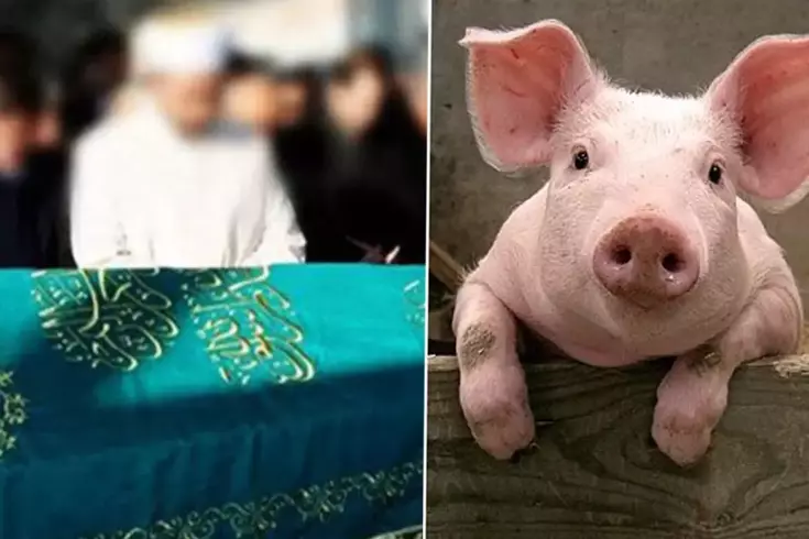 Saying 'for my father's sake,' he fed 3,000 people pork in front of the mosque.