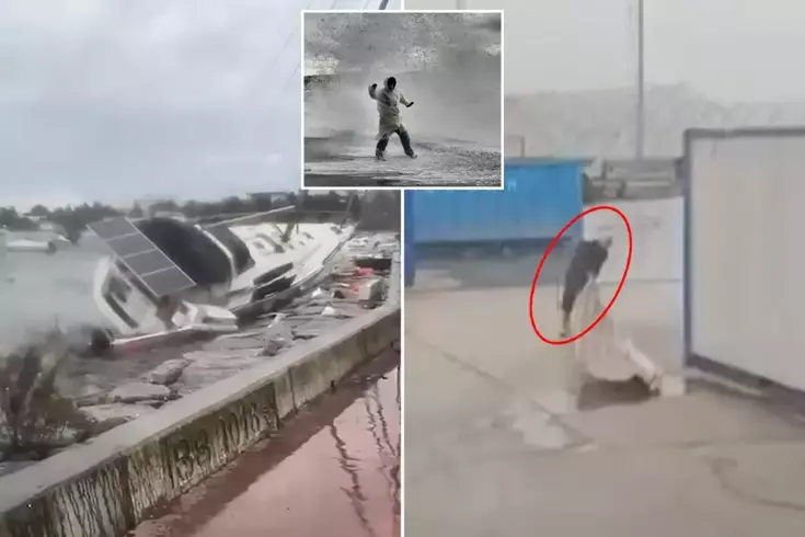 Istanbul was hit by a storm! Giant waves tossed the boat around like a toy.