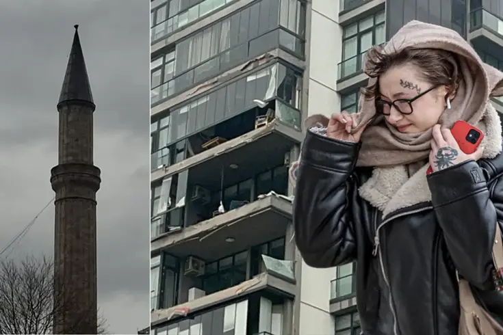 Struggling with a storm in the Marmara! The dome of Hagia Sophia fell, even the balconies flew away.