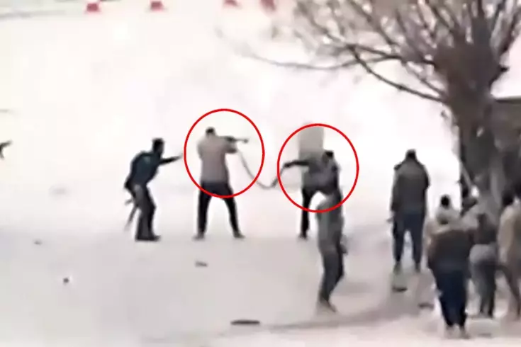 A striking image from the moment of conflict between the Syrian army and YPG terrorists.