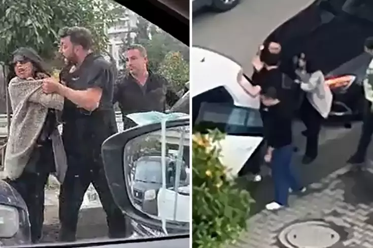 Boşanma aşamasındaki eşini trafikte darbetti